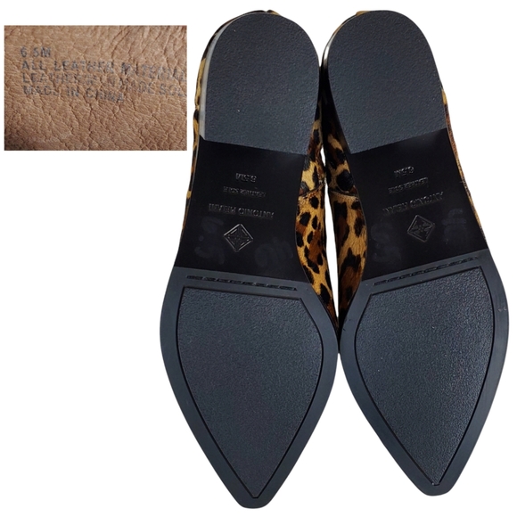 New Antonio Melani lavonnie leopard print haircalf block heel pointed booties - Picture 13 of 13